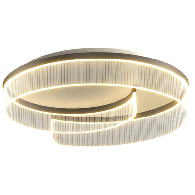 Plafonnier LED rond minimaliste moderne en acrylique, fer et aluminium pour salon 