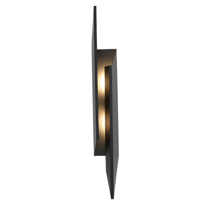 Lámpara Aplique de Pared de 2 Luces de Hierro Triangular Rectangular Minimalista Moderna para Dormitorio 