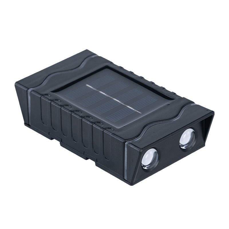 Traditionelle Bauernhaus wasserdichte Solar ABS PS Quader LED Wandleuchte Lampe für Garten 