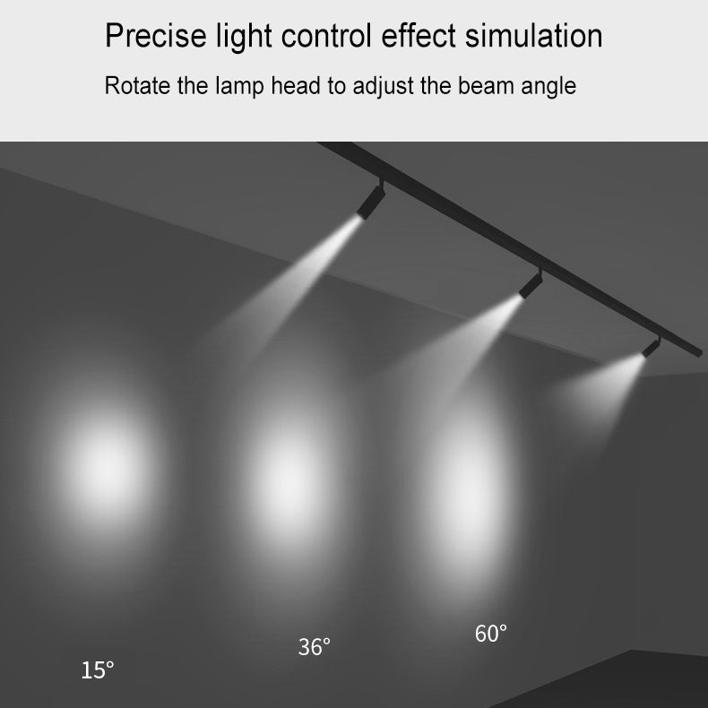 Modern Minimalist Adjustable Focus Dimming Spotlight Tubular Track Lighting 3/4/5 Light LED Flush Mount For Living Room