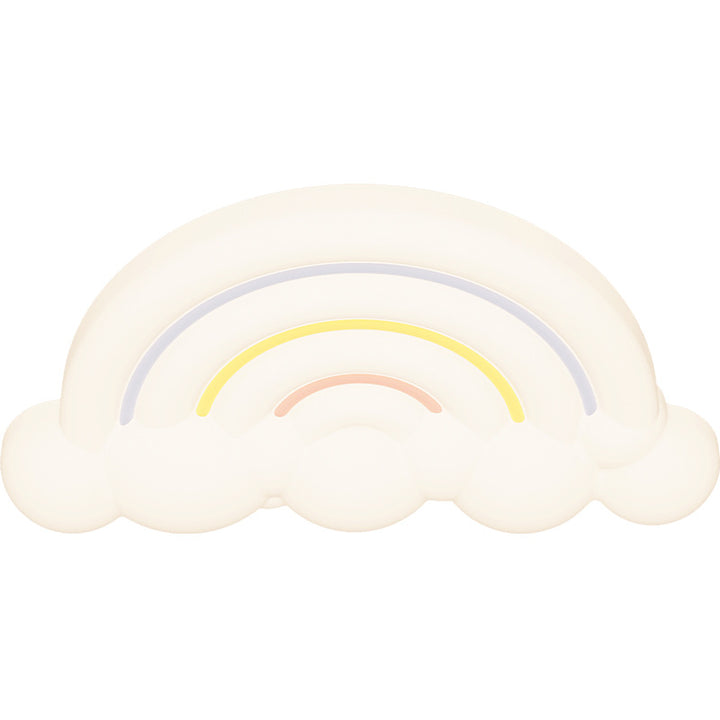 Contemporary Creative Cartoon Acrylic Cloud Rainbow Design LED Kids Flush Mount Ceiling Light For Bedroom