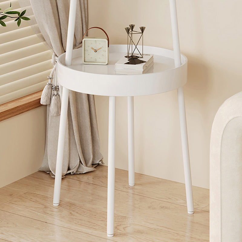 Mesa de café redonda minimalista moderna de hierro y PC de 1 nivel para sala de estar 