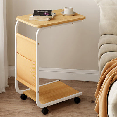 Moderner minimalistischer rechteckiger MDF-Edelstahl-Beistelltisch 2-stufig abnehmbar für das Wohnzimmer 