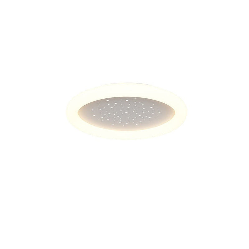 Plafonnier LED rond en fer acrylique simplicité moderne ciel étoilé pour chambre 