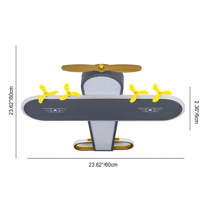 Luz de techo LED empotrada de hierro para avión creativo contemporáneo para dormitorio infantil 
