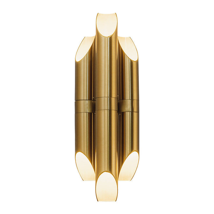 Lámpara Aplique de Pared de 3 Luces con Pantalla Cilíndrica de Hierro de Lujo Moderno para Sala de Estar 