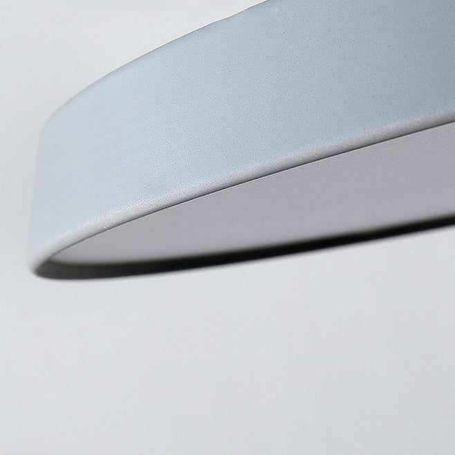Moderne minimalistische runde Hardware Acryl LED Semi-Flush Mount Deckenleuchte für Wohnzimmer 