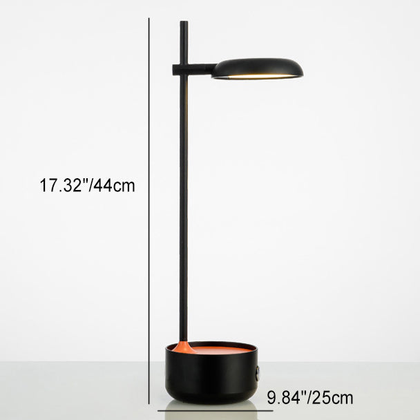 Lampe de table LED ronde en métal minimaliste moderne pour salon 