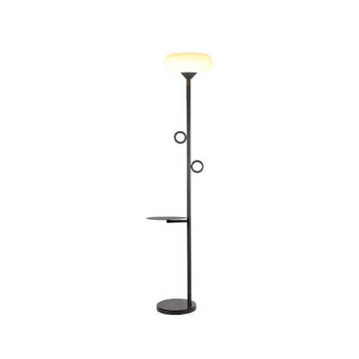 Lámpara de pie para exteriores con tira LED de acero inoxidable de simplicidad moderna solar para patio exterior 