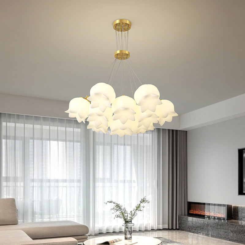 Traditionelle französische Maiglöckchen-Blumenleuchter aus Kupfer und Kunststoff, 13.07.19 Lichter, für Esszimmer 