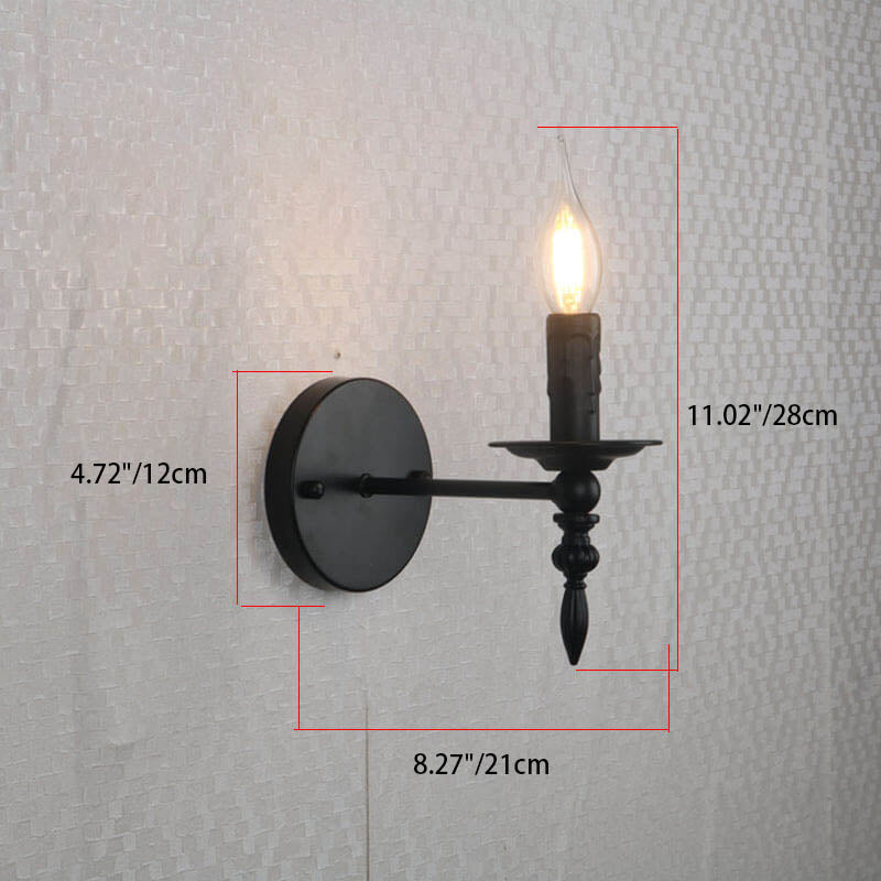 Lámpara de Aplique de Pared de 1 Luz de Hierro Minimalista Creativo Industrial 