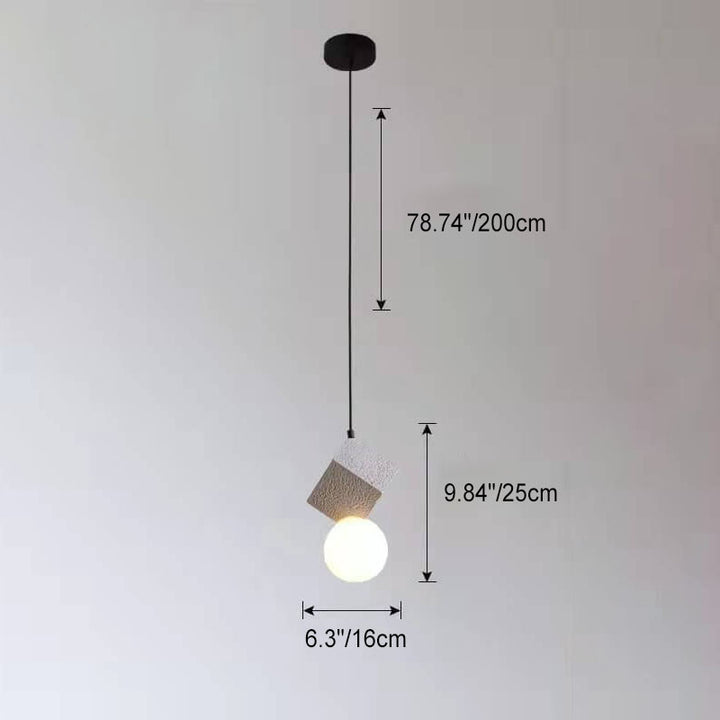 Nordischer minimalistischer einfarbiger Harz 1-Licht Pendelleuchte 