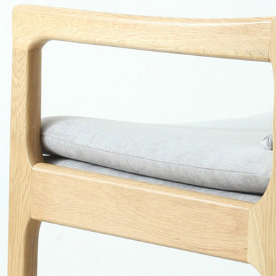 Contemporáneo cuadrado escandinavo con cojín tapizado, respaldo de madera maciza con reposabrazos para sala de estar 