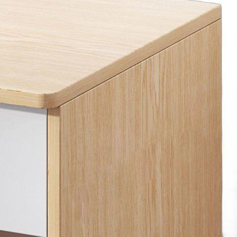 Table de chevet moderne en panneau de densité à dessus carré avec 1 tiroir pour chambre à coucher 