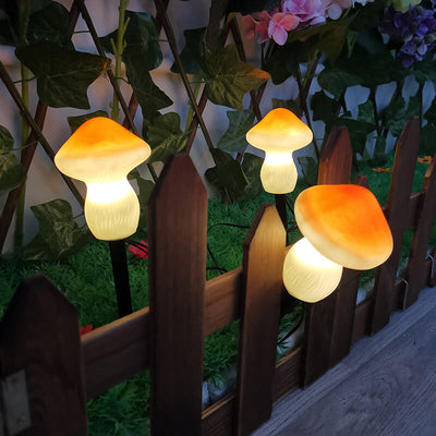Solar Outdoor Mushroom Shape LED Garden Lawn Ground Insert Landscape Light