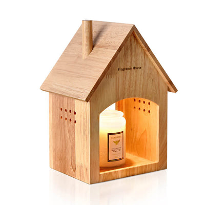 Japanese Creative House Design Log Wood 1- Light Melting Wax Table Lamp