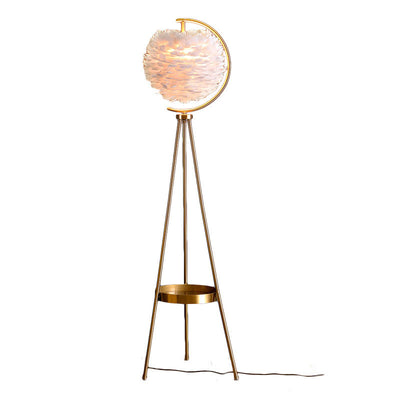 Zeitgenössische kreative Eisenfeder-Stativ Stehlampe mit 1 Licht für das Schlafzimmer 