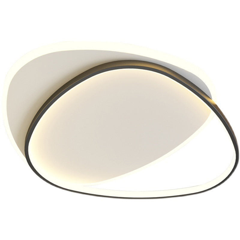 Moderne minimalistische Dreieck ovale Acryl Eisen LED Unterputz Deckenleuchte für Wohnzimmer 