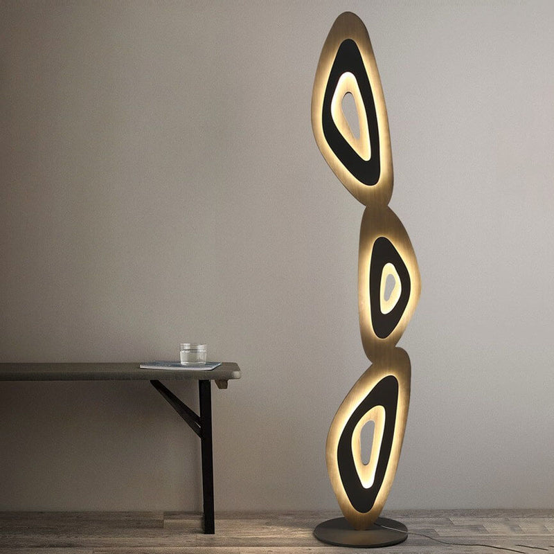 Nordic Simple Acrylic Swirl Hardware LED Standing Floor Lamp