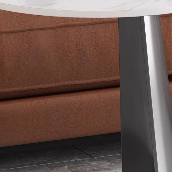 Table basse contemporaine ronde en acier au carbone pour salon 
