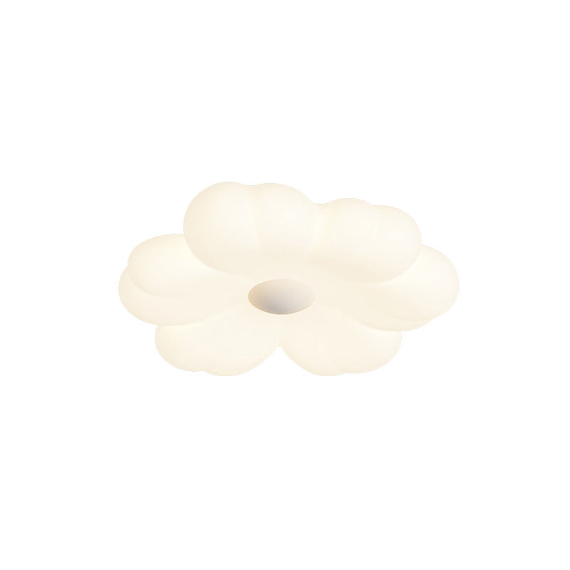 Plafonnier LED en fer PE citrouille nuage de pétales minimaliste moderne pour salon 