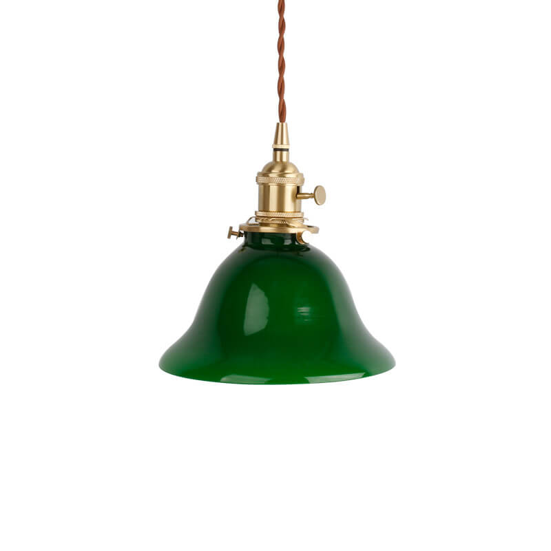 Moderne einfache Smaragdglas-Horn 1-Licht Pendelleuchte 