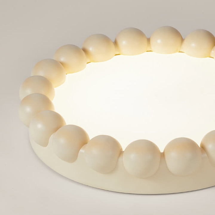 Plafonnier LED en verre et acier acrylique moderne crème français 