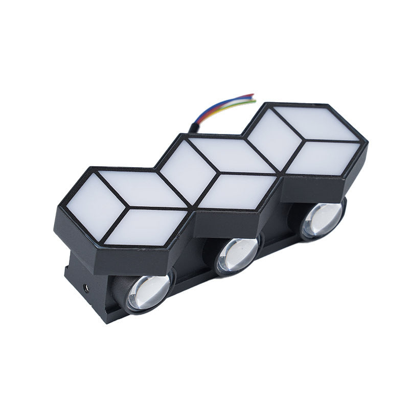 Lámpara de Aplique de Pared LED de Lozange de Acrílico de Aluminio Impermeable Tradicional Europea para Patio Exterior 