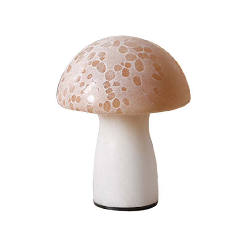 Modern Art Deco Skinny Spotted Mushroom Glass 1-Light Table Lamp For Bedroom