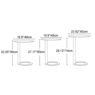 Moderner minimalistischer runder Metall-Beistelltisch für das Wohnzimmer 