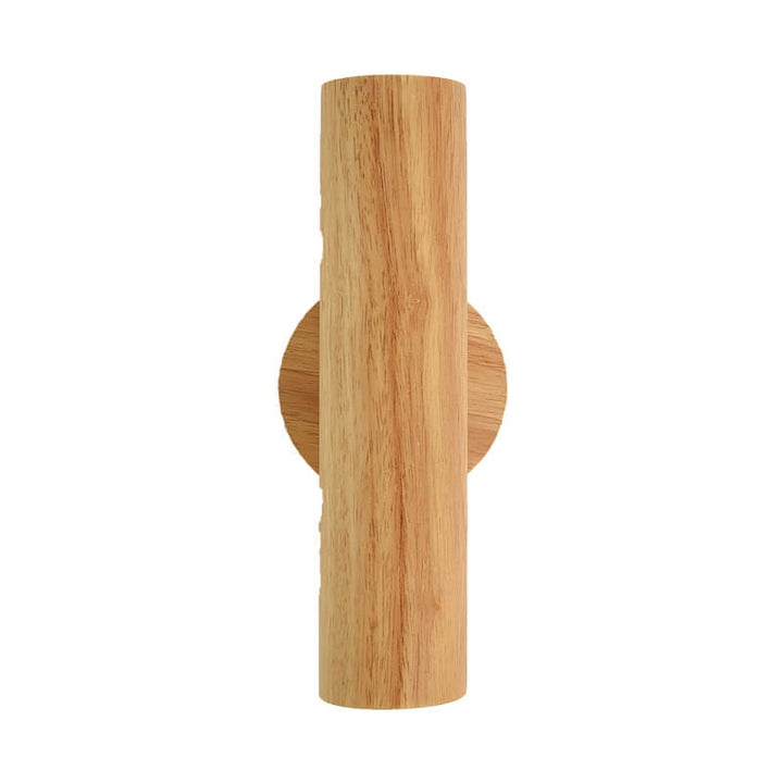 Applique murale LED à double tête en bois massif simple et moderne 