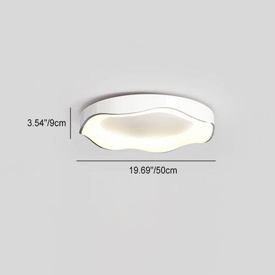 Zeitgenössische nordische runde Eisen PVC LED Unterputz-Deckenleuchte für Wohnzimmer