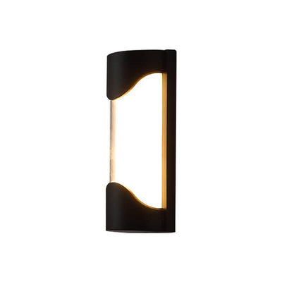 Modern Outdoor Semi-Cylindrical Line Design Aluminum LED Wall Sconce Lamp