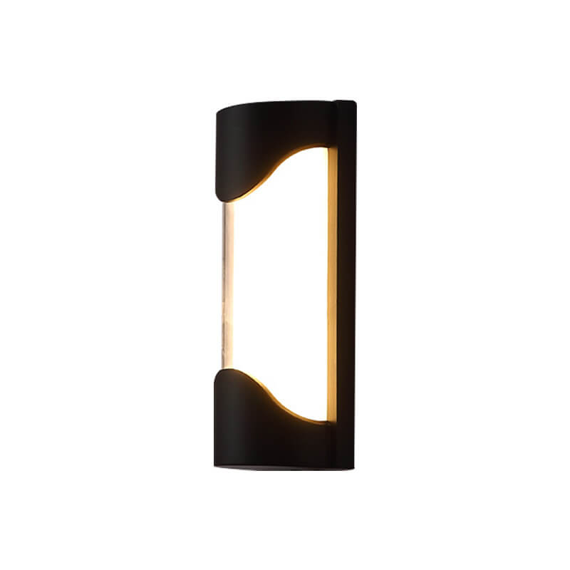 Modern Outdoor Semi-Cylindrical Line Design Aluminum LED Wall Sconce Lamp