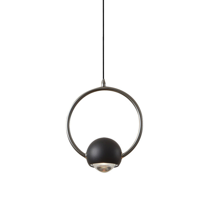 Lustre LED Suspendu Cercle en Aluminium Nordique Contemporain avec Anneau Élévateur pour Chambre 