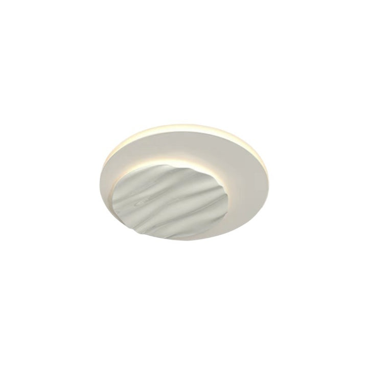 Moderne unbedeutende Aluminium-Polycarbonat-runde Kräuselung LED-Unterputz-Deckenleuchte für Schlafzimmer 