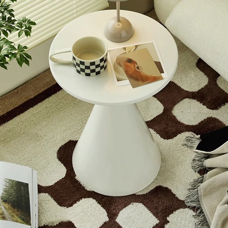 Table basse moderne minimaliste ronde en forme de sablier en fer pour salon 