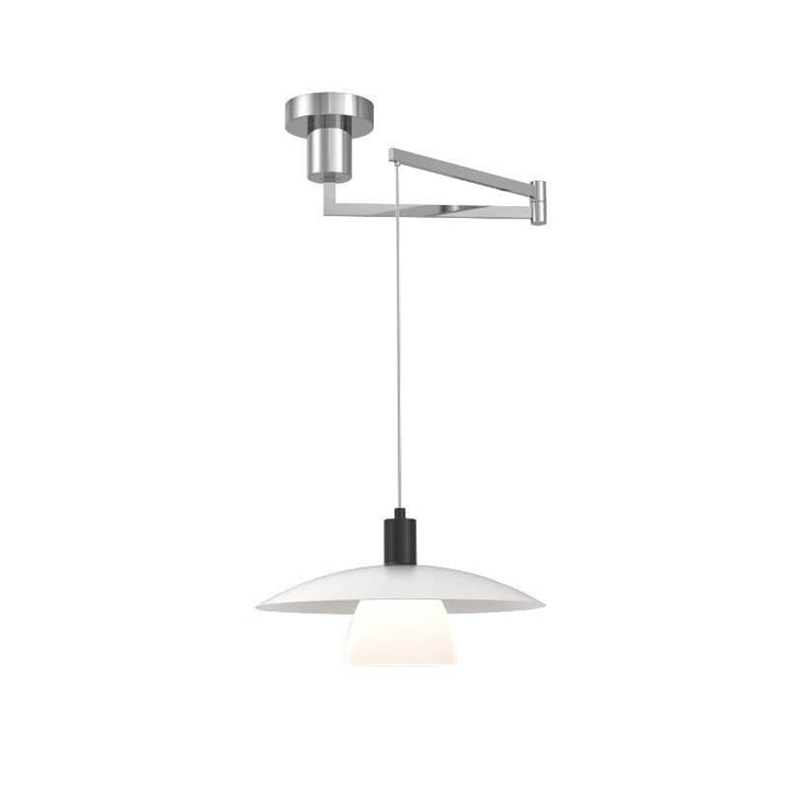 Suspension Luminaire à Bras Oscillant en Dôme en Aluminium Moderne Nordique à 1 Lumière 