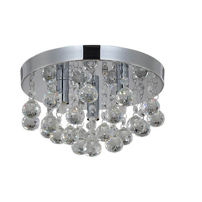 Modern Creative Light Luxury Crystal Round 3-Light Flush Mount Ceiling Light