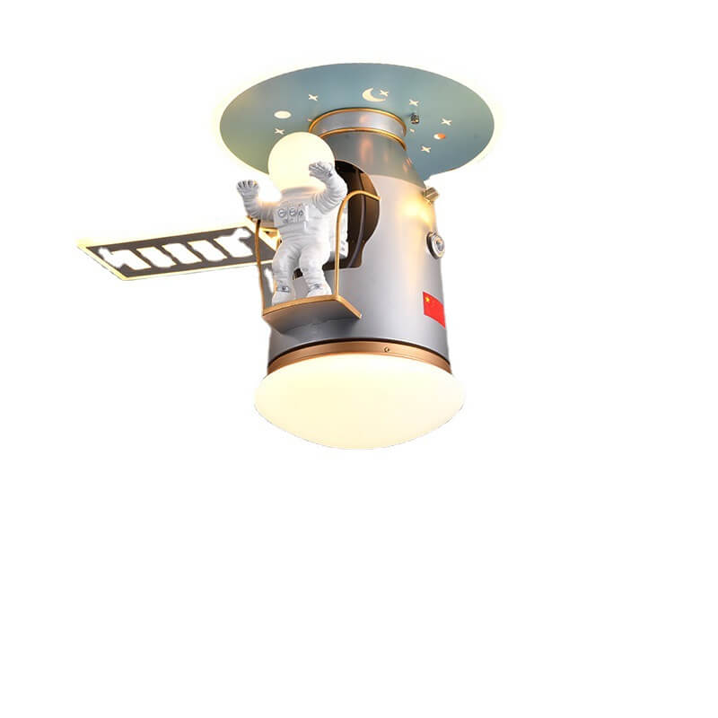 Creative Simplicity Spaceman Astronaut LED Kids Flush Mount Ceiling Light