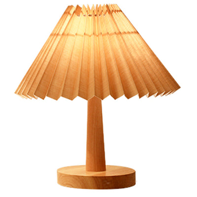 Vintage Pleated Umbrella-shaped 1-Light LED Table Lamp