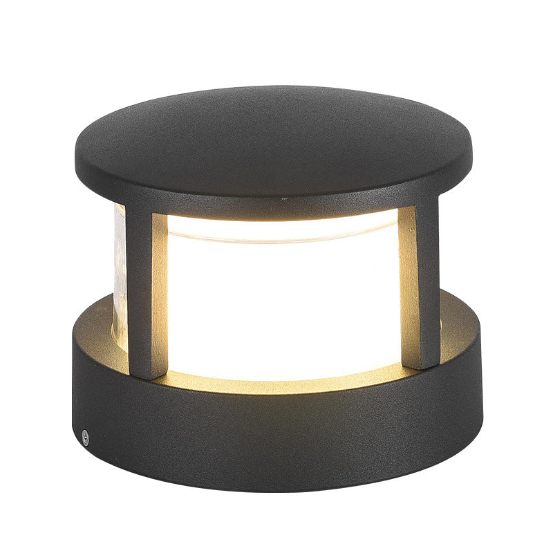 Lumière extérieure imperméable industrielle de paysage de pelouse du cylindre en aluminium LED 