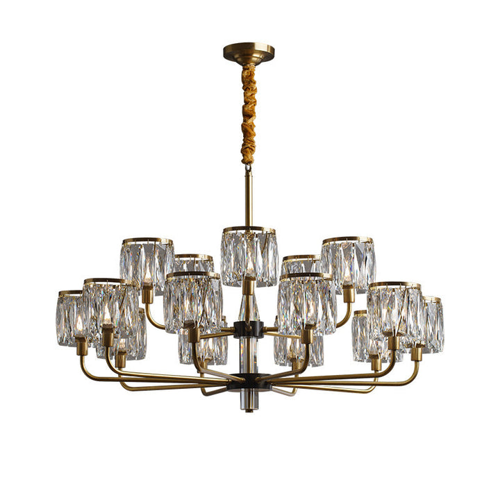 Contemporary Luxury Branch Crystal Copper 6/8/10/15/21 Light Chandelier For Bedroom
