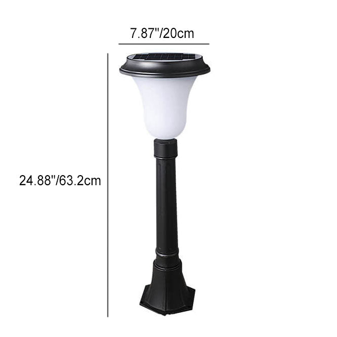 Lumière extérieure en aluminium du PC LED de cylindre solaire de simplicité moderne pour le jardin 