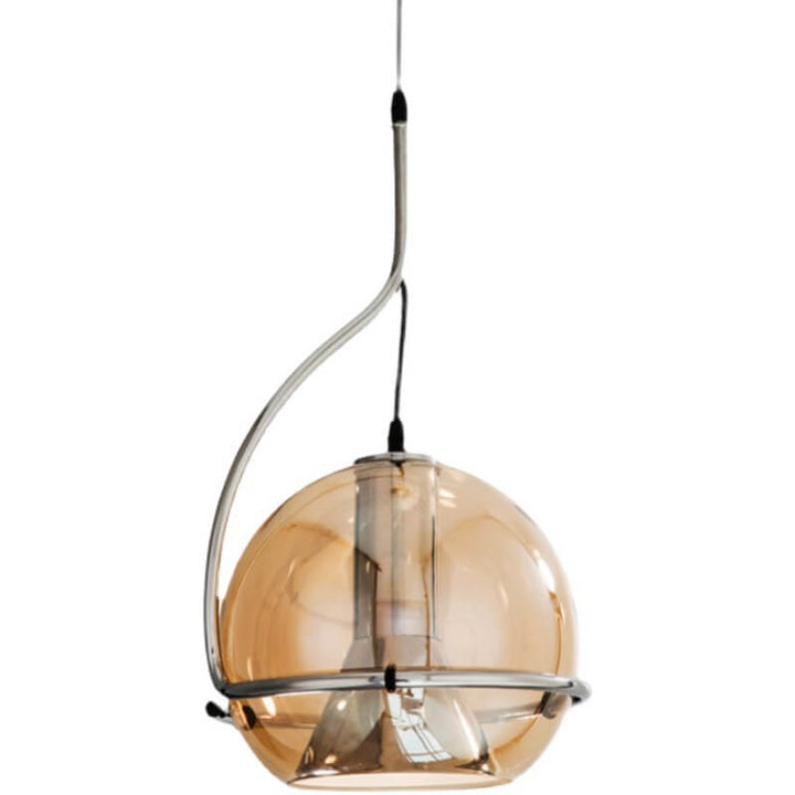 Moderne minimalistische kugelförmige Eisen-Glas-Pendelleuchte mit 1 Licht 
