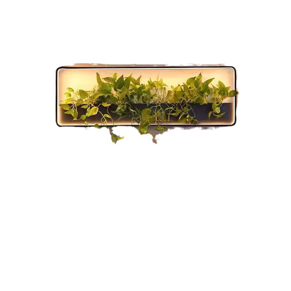 Aplique de pared LED impermeable para exterior con marco geométrico cuadrado de aluminio y acero inoxidable, estilo minimalista moderno, para jardín 