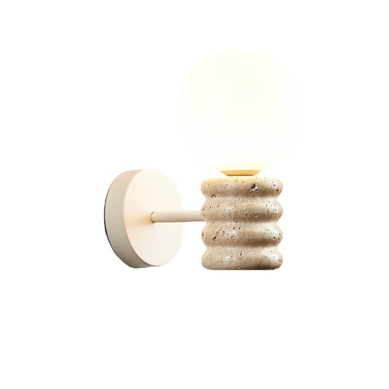 Moderne Creme-Stil Kreative Glaskugel 1-Licht Wandleuchte 