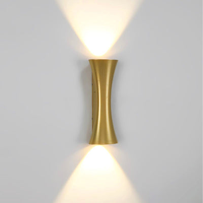 Lámpara de Aplique de Pared LED con Lente de Aluminio Iluminada Superior e Inferior Impermeable Moderna Minimalista Rectangular para Patio Exterior 