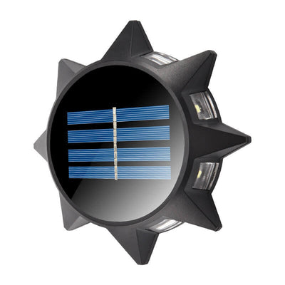 Außen Solar achteckige runde ABS LED Wandleuchte 