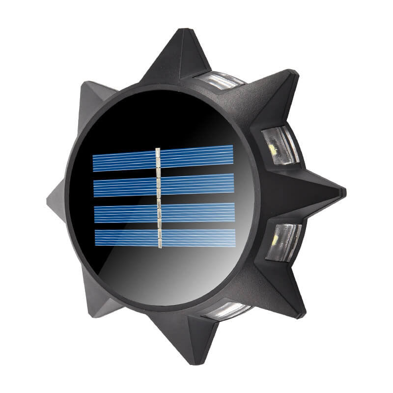 Außen Solar achteckige runde ABS LED Wandleuchte 